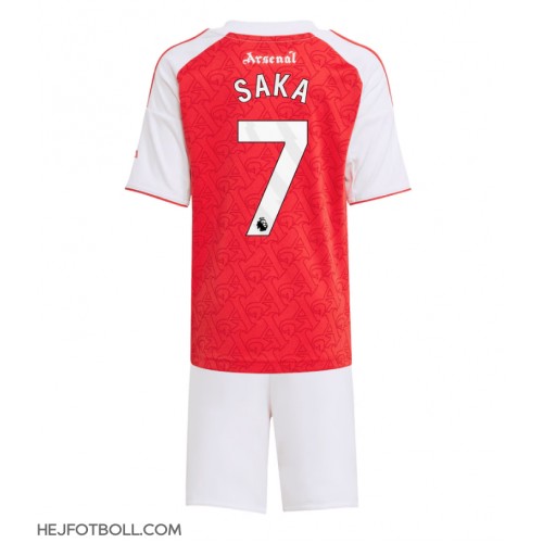 Arsenal Bukayo Saka #7 Hemmadräkt Barn 2025-26 Kortärmad (+ Korta byxor)